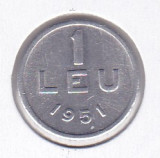 Romania 1 leu 1951, Aluminiu