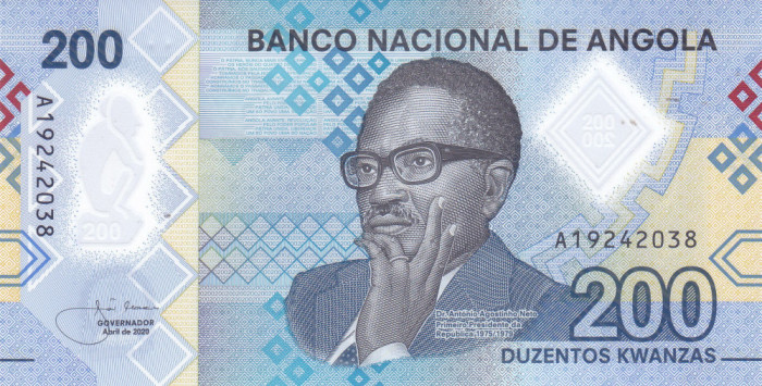 Bancnota Angola 200 Kwanzas 2020 - PNew UNC ( polimer )