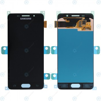 Samsung Galaxy A3 2016 (SM-A310F) Modul display LCD + Digitizer negru GH97-19803B GH97-18249B foto