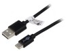 Cablu USB 2.0 A la C 1,8m negru