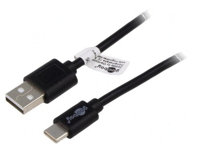 Cablu USB 2.0 A la C 1,8m negru foto