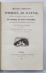 OEUVRES COMPLETES D &amp;#039;HORACE , DE JUVENAL , ....DE SYRUS , 1845 foto