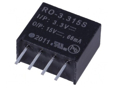 Convertor DC-DC 1W 3V la 15V 66mA foto