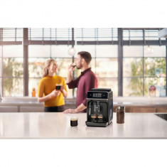 Espressor automat Philips EP2220/10, sistem de spumare a laptelui, 2 bauturi, filtru AquaClean, rasnita ceramica, optiune cafea macinata, Negru foto