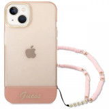 Cumpara ieftin Guess Husa TPU Camera Outline Translucent Strap iPhone 14 Pink