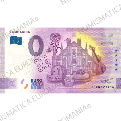 !!! 0 EURO SOUVENIR - ITALIA , LOMBARDIA - 2022.5 - UNC foto