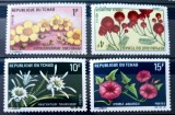 Ciad 1969 plante flori flora serie 4v Neștampilata