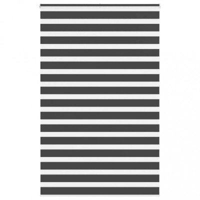 Jaluzea tip zebra neagră lățime țesătură 145,9 cm poliester foto