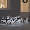 Renii LED 7 pcs Argintiu țesătură