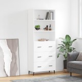 vidaXL Dulap &icirc;nalt, alb, 69,5x34x180 cm, lemn compozit
