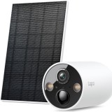 Kit camera de supraveghere + panou solar TP-Link Tapo C425 KIT, 4MP, 2K QHD 2560 x1440, Color Night Vision, Two-Way Audio, detectie AI, alarma luminoa