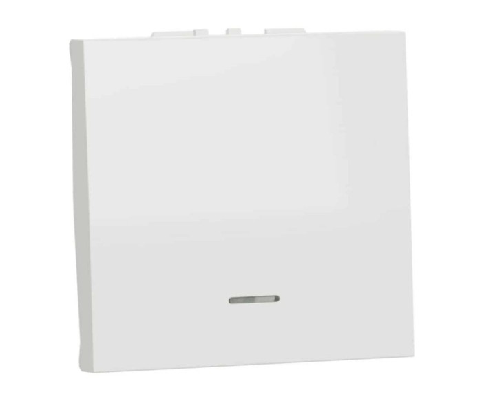 Intrerupator simplu cu led 2M Flexo Himel alb