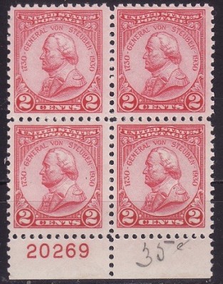 s3 - SUA 1930 - Won Steuben ,bloc x4 , nr.de planse,neuzat,perfecta stare foto