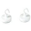 Set 2 carlige magnetice Home Creation, 3.2 x 3.2 cm, fier, alb