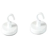 Cumpara ieftin Set 2 carlige magnetice Home Creation, 3.2 x 3.2 cm, fier, alb