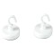 Set 2 carlige magnetice Home Creation, 3.2 x 3.2 cm, fier, alb