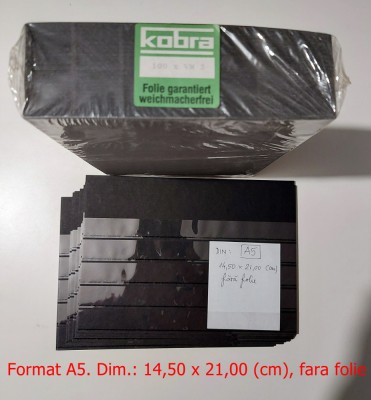 100 buc. carduri pt. timbre, format A5, KOBRA, pachet sigilat foto