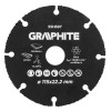 Disc debitat lemn, plastic, 115x22.2 mm, Graphite