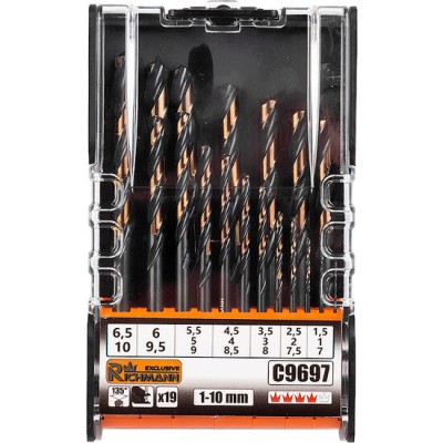 Set 19 burghie pentru metal, HSS, 1-10 mm, Richmann Exclusive GartenVIP DiyLine foto
