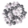 Globuri Decorative Crăciun, Spumă, Alb și Argintiu, Glitter, Set 12g, Oem