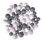 Globuri Decorative Crăciun, Spumă, Alb și Argintiu, Glitter, Set 12g