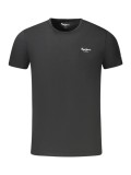 Cumpara ieftin Tricou barbati, cu mini logo, Slim fit, Negru, XL