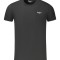 Tricou barbati, cu mini logo, Slim fit, Negru, L