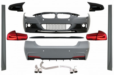 Pachet Exterior BMW Seria 3 F30 (2011-2019) M-Performance Design cu Capace oglinzi si Stopuri LED Dinamic Performance AutoTuning foto