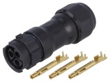 Conector Circular 3 Pin Mamă pe Cablu X-Lok