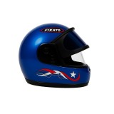 Cumpara ieftin Casca moto/scuter Full face unisex, cu Viziera Dubla, FIXATO, marime universala 56-62cm, albastra