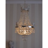 Lampa din alama masiva argintata cu cristale KKC004, Lustre