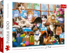 PUZZLE TREFL 500 FAMILIA DE PISICUTE SuperHeroes ToysZone foto