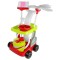 Set carucior de curatenie pentru copii, Cleaning Trolley, cu 8 Accesorii de jucarie, Multicolor, LeanToys, 3560