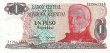 ARGENTINA █ bancnota █ 1 Peso Argentino █ 1983-84 █ P-311 █ UNC necirculata