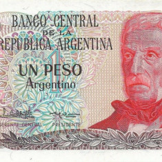 ARGENTINA █ bancnota █ 1 Peso Argentino █ 1983-84 █ P-311 █ UNC necirculata