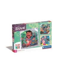 Puzzle Disney Lilo Stitch Music - Set 3x48 Piese Clementoni