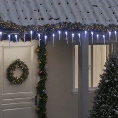 Luminițe de Crăciun țurțuri 200 LED-uri alb rece 20 m PVC acril foto