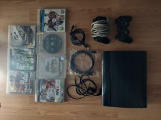 PlayStation 3 PS3 superslim + 2manete + 7jocuri foto