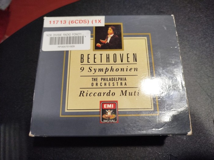 CD 6XCD Beethoven , The Philadelphia Orchestra, Riccardo Muti &ndash; 9 Symphonien (VG+)
