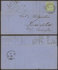 Germany North Conf 1870 Postal History Rare Cover+Content Sangerhausen DB.530 foto