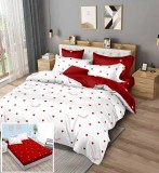 Cumpara ieftin Lenjerie Pat Galaxy Sx181, Bumbac, 6 Piese, Cu Elastic, Alb, Rosu