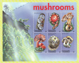 Dominica 2001 - Flora,ciuperci,Bloc 6 valori dantelate , MNH,Mi.3182-3187KB, Nestampilat