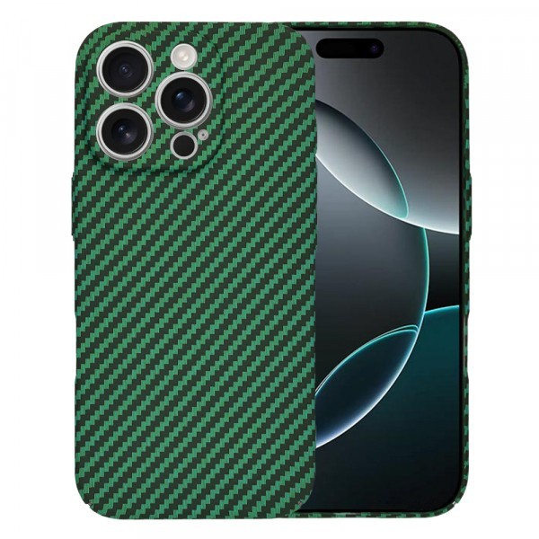 Husa pentru Apple iPhone 16 Pro, Techsuit, Carbonite FiberShell, Verde