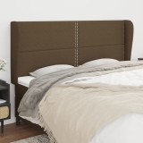 Gossi tablie de pat cu aripioare maro inchis 183x23x118/128 cm textil