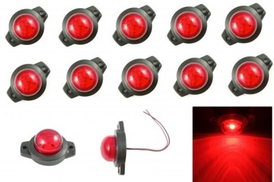 LED Indicator luminos lateral remorca Camion rosu 12 / 24v foto