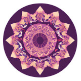 Cumpara ieftin Sticker decorativ Mandala, Mov, 60 cm, 8102ST, Oem