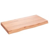 Cumpara ieftin Raft de perete maro deschis 80x40x(2-6) cm lemn stejar tratat