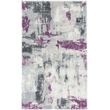 Covor modern ROSE 506, gri/lila, polipropilenă/polyester, 2500gr/mp, 150x230 cm