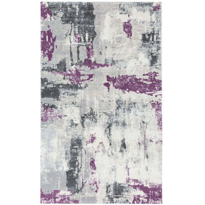 Covor modern ROSE 506, gri/lila, polipropilenă/polyester, 2500gr/mp, 150x230 cm foto