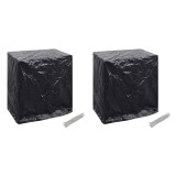 Cumpara ieftin Huse mobilier gradina masa tenis 2 buc, 8 ocheti, 160x55x182 cm